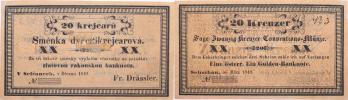Sedlčany (Seltschan) - 20 Kr.C.M. III.1849