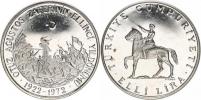 50 Lira 1972 - 50. výr. bitvy u Dumlupinar         KM 901   Ag 83