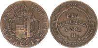 1 Kreutzer 1792 H