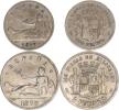 2 Pesetas 1870(?) DE-M         KM 654    Ag 835  10 g