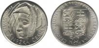 50 Kčs 1990 - Sv.Anežka (bez signatury autora)_R!
