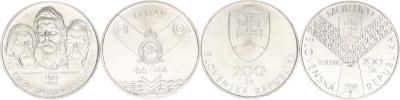 200 Sk 1993 - 150 let spisovné slovenštiny200 Sk 1994 - Normandie        2 ks
