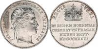 Malý žeton na českou korunovaci 7.9. 1836 v Praze   Ag 18 mm