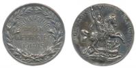 Německo - Upomínková medaile se sv. Jiřím porážejícím draka / R:Ve vavřínovém věncic 4řádk. nápis: ERINNERUNG / AN DEN / WELTKRIEG / 1914-1915          alpaka 34 mm