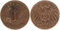 1 Pfennig 1891 J         "R"_patina