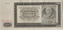 Protektorát 1939 - 1945, 1000 Koruna 1942