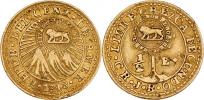 1/2 Escudo 1848 - kontramarka na minci Středoamerické