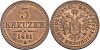 3 Krejcar 1851 A