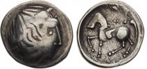 AR Tetradrachma, typ Adincata-Manastirea („Sattelkopfpferd“)