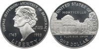 1 Dolar 1993 S - T.Jefferson