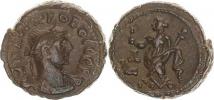 Egypt - AE tetradrachma rok 4;  stoj. Eirene vlevo