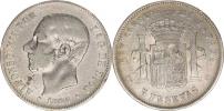 5 Pesetas 1885 MS-M            Y.76