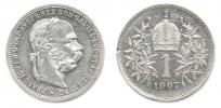 1 Koruna 1907 b.zn._n.hr.  R!  tém.