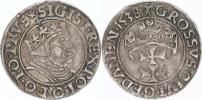 Groš gdaňský 1538 - opis končí PRVS*        1
