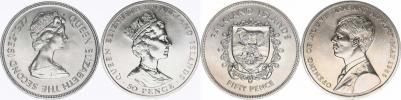 50 Pence 1977 - 25 let vlády        KM 10     CuNi