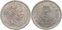 5 kr. 1867 A       "RR"_dr. rys.