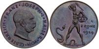 1 Korona 1914 - zkušební ražba