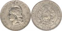 2 Centavos 1889         KM 33  "postříbřený"_stopa po oušku