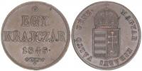 Egy Krajczár 1848 - maďarský nápis (revoluce)
