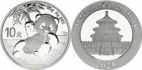 10 Yuan 2020 - Panda / Chrám       KM .