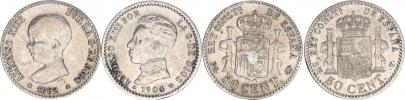 50 Centimos 1892(92) PG-M       KM 690     Ag 835  2