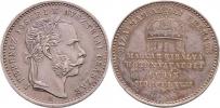 Menší maďarský peníz na korunovaci v Budíně 8.6.1867