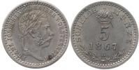 5 Krejcar 1867 A_R!