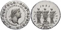 Soukromé numismatické ražby. Milan Borůvka (sběratel z Jaroměře). Žeton k 30. narozeninám 2011. Ve věnci portrét a opis / tři stojící Monety, koš s hady, opis. Sign. Soušek. Sn lesklý 29 mm, 8,70 g. Lit.: SZ 136-137/2013, str. 142