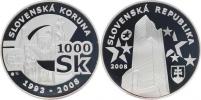 1000 Sk 2008 - Rozloučení se slovenskou korunou  Ag 999  62