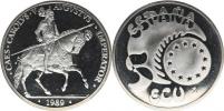 5 Ecu 1989 - Carolus V. na koni       KM X M24        Ag 925