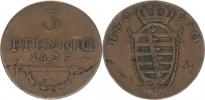 3 Pfennig 1825             KM 133.2