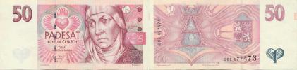 50 Kč 1997 sér. D 07      Baj. CZ 17; Hej. CZ 21a