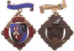 Zednářská smaltov.odznak s nápisem "R.M.I.G. 1958"