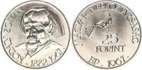 25 Forint 1967 - Zoltán Kodály     KM 577    Ag 750  12 g   (15 0