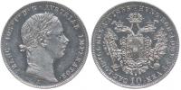 10 Krejcar 1855 A_jeden z prvních odražků (Erstabschlag)
