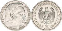 5 RM 1936 E - Hindenburg bez svastiky