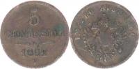 5 Centesimi 1852 V_tém.