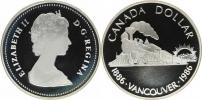 1 Dollar 1986 - Vancouver 1886-1986       KM 149    Ag 500  23
