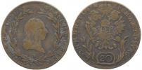 20 Krejcar 1787 B - dobové falzum (s aversem s portrétem Františka II.