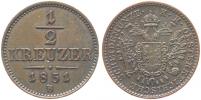 1/2 Krejcar 1851 B