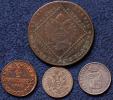 Mince (4 ks), 30 Kr. 1807B, 3 Kr. 1833C, 1/2 Kr. 1812S, 1/2 Lira 1822M