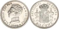 50 Centimos 1904 PC-V        KM 723    Ag 835