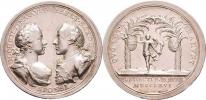 Wiedemann - AR zásnubní medaile 1766 - portréty proti