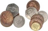 50 Pence 1981; +10 New pence 1968; +1/12 Shilling 1960