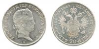 20 kr. 1842 A_tém. Proof