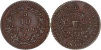 5/10 kr. 1859 V "R"