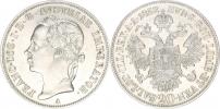 20 kr. 1852 A - hlava vlevo     "R"