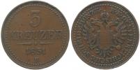 3 Krejcar 1851 B