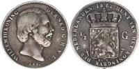 1/2 Gulden 1862 IPS          KM 92      Ag 945  5 g_patina