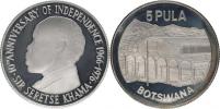 5 Pula 1976 - 10. výr. nezávislosti         KM 9a     Ag 925  28